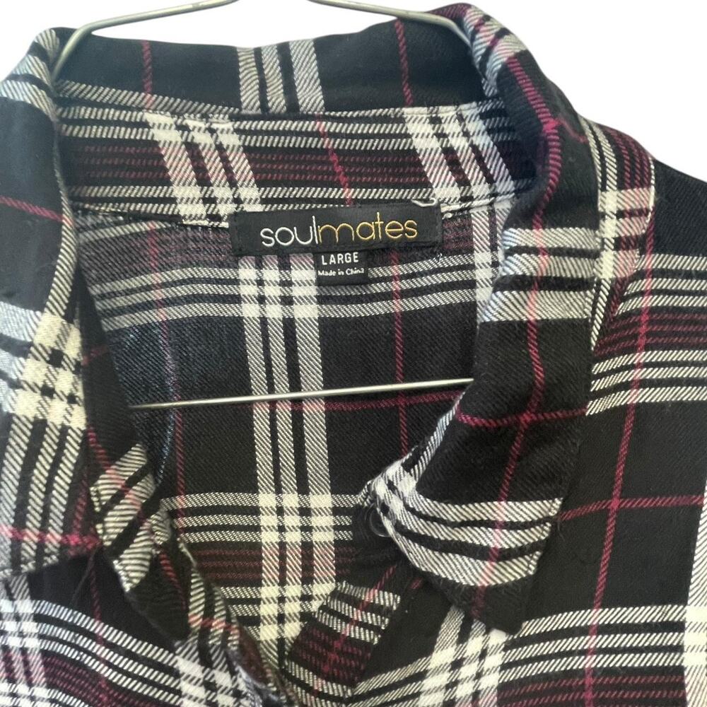 Black and white soulmates plaid - Picture 3 of 3